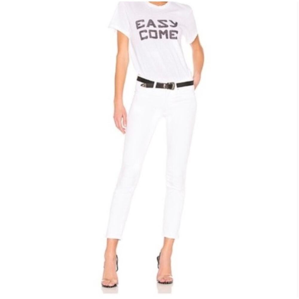 Revolve Hudson Colette White Midrise Skinny Jeans - Size 26